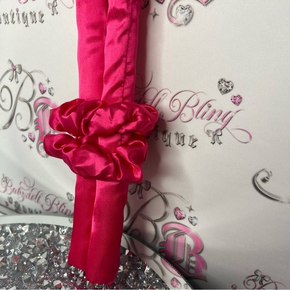 Hair curling heatless rod headband silk with 2 scrunchies wavy curly no heat - Picture 10 of 11